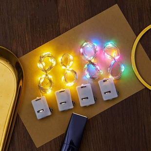 led铜丝灯鲜花花束蛋糕装饰小彩灯礼物闪灯串灯拍照生日氛围灯