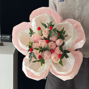 雪奈纸鲜花花瓣纸花束包装纸防水褶皱手揉内衬花艺手工diy材料