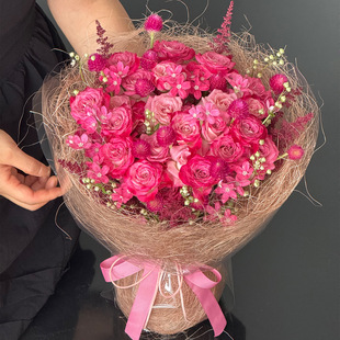 乱麻纸鲜花包装纸硬挺纤维内衬纸创意镂空艺术纸手工diy花艺资材