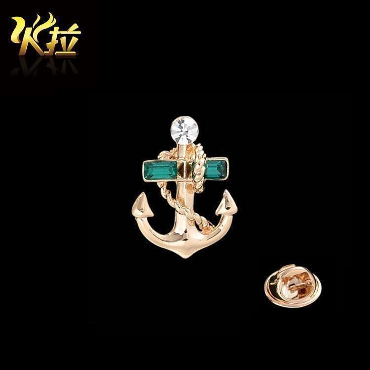 海军风迷你船锚胸针胸花潮男西装领针扣女开衫别针胸章韩国配饰,饰品/流行首饰/时尚饰品新,胸针,淘宝优惠券,粉丝福利购,淘宝优惠卷