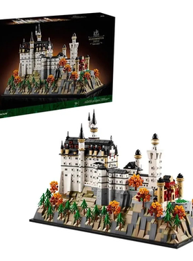 中国积木中世纪复古建筑新天鹅堡21063大型高难度拼装玩具礼物