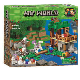 中国积木我的世界21146骷髅攻袭竞技场儿童益智拼装玩具礼物10989