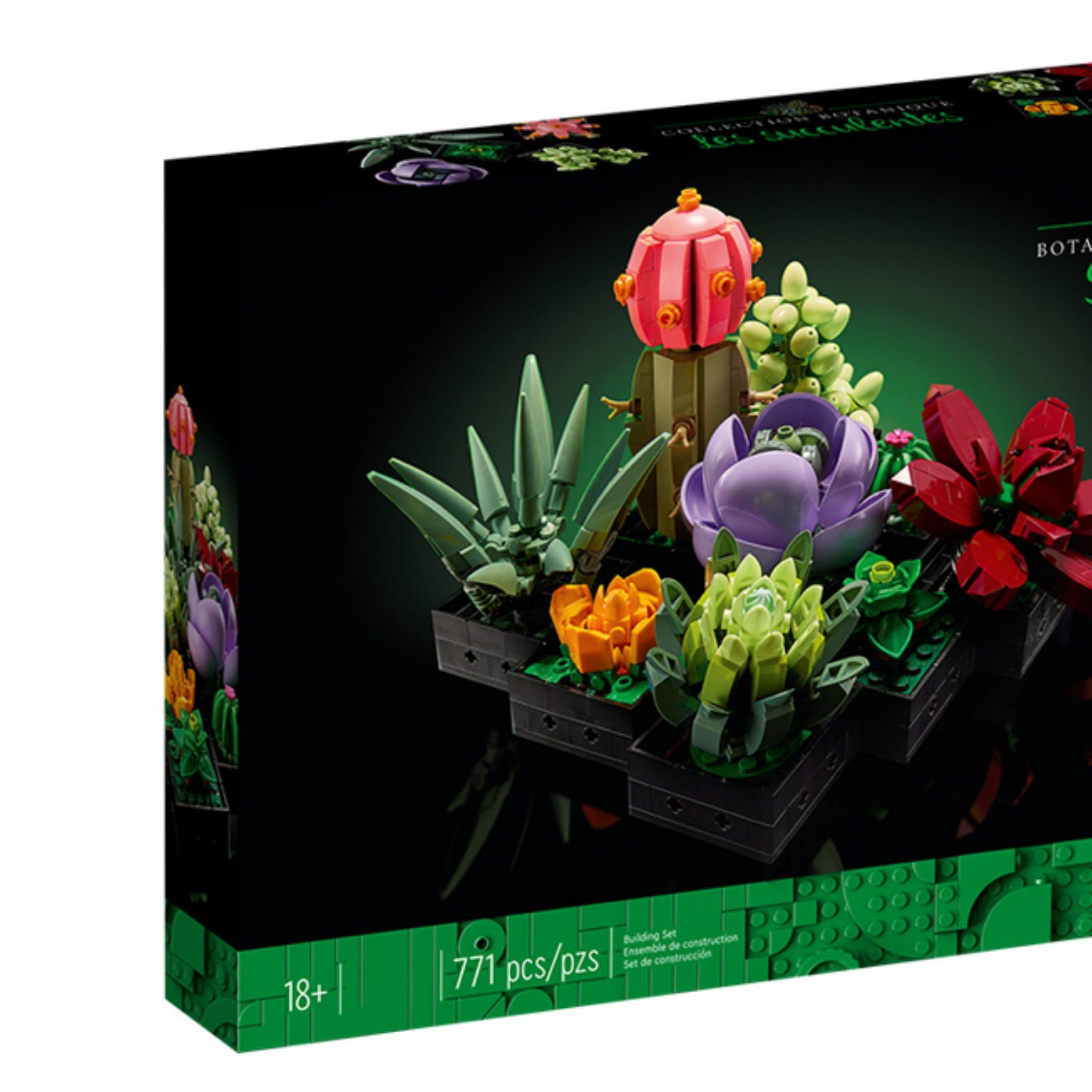 中国积木10309多肉植物花束盆景儿童益智拼装鲜花玩具家居摆件