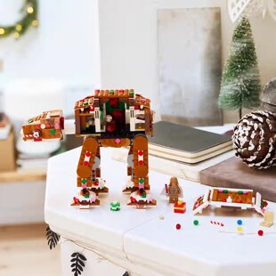 中国积木星球大战40806姜饼屋AT-AT步行机儿童拼装玩具圣诞节礼物