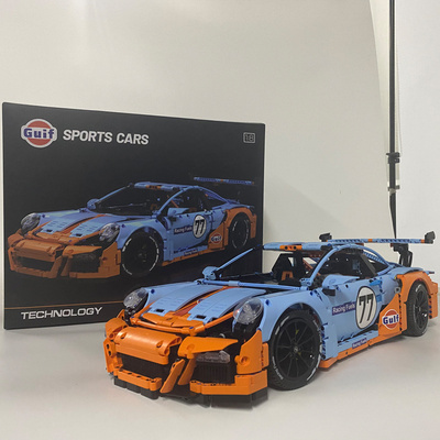 科技积木玩具海湾石油配色GT3