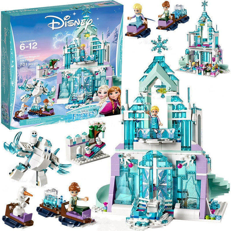 冰雪奇缘系列艾莎的魔法冰雪城堡41148女孩积木玩具25002