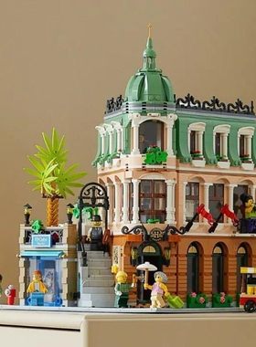 街景15周年10297纪念转角精品酒店成人大型拼装中国积木玩具礼物