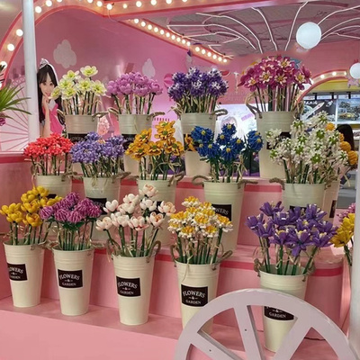 森宝积木花束益智拼装玩具益智