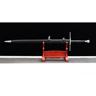 欧罗巴传统欧式骑士手半剑大马花纹钢双手剑工艺收藏品未开刃