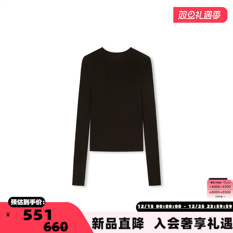 concise-white/简白 25秋冬女士圆领打底衫毛衫银泰百货 301257