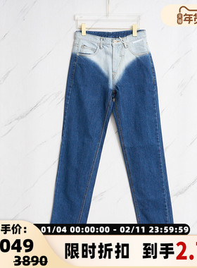 Pushbutton 春夏款女士个性水洗直筒牛仔裤银泰百货精品 301596