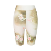 OPEN 春季 花卉晕染印花修身 女士打底裤 骑行五分裤 折扣