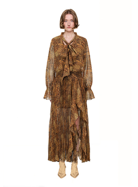 SHRO ENROEscape in ease 波嬉风中古碎花连衣裙银泰百货 301469