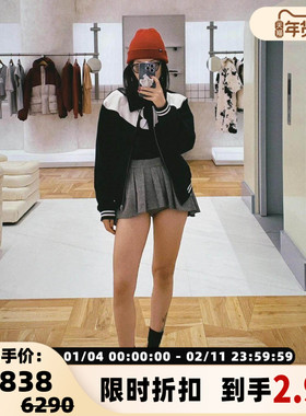 Pushbutton 秋冬款女士撞色拼接双面夹克外套银泰百货精品 301596