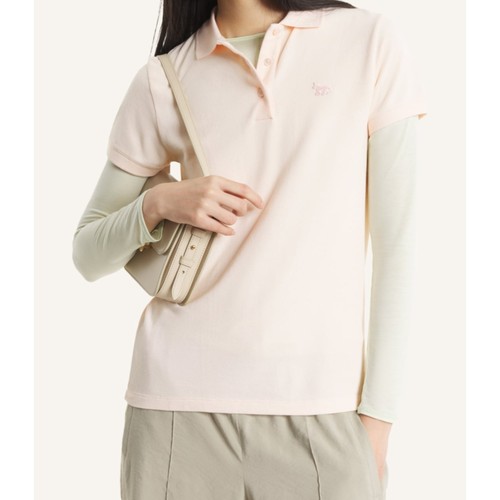 MAISON KITSUNE 26春夏女士通勤旅行穿搭短袖POLO衫 银泰百货