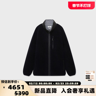 设计师品牌 IMMI 女士羊羔毛拼格纹立领夹克外套银泰百货 300124