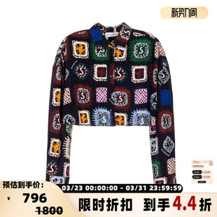 衬衫 SHORT 女士不规则印花长袖 短句潮流时尚 银泰301574 SENTENCE