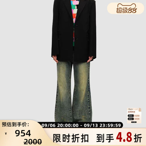 SHORT SENTENCE 女士宽松微喇气质简约牛仔裤银泰百货 301604