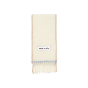 ACNE STUDIOS 男女同款羊毛混纺流苏贴布围巾 301574
