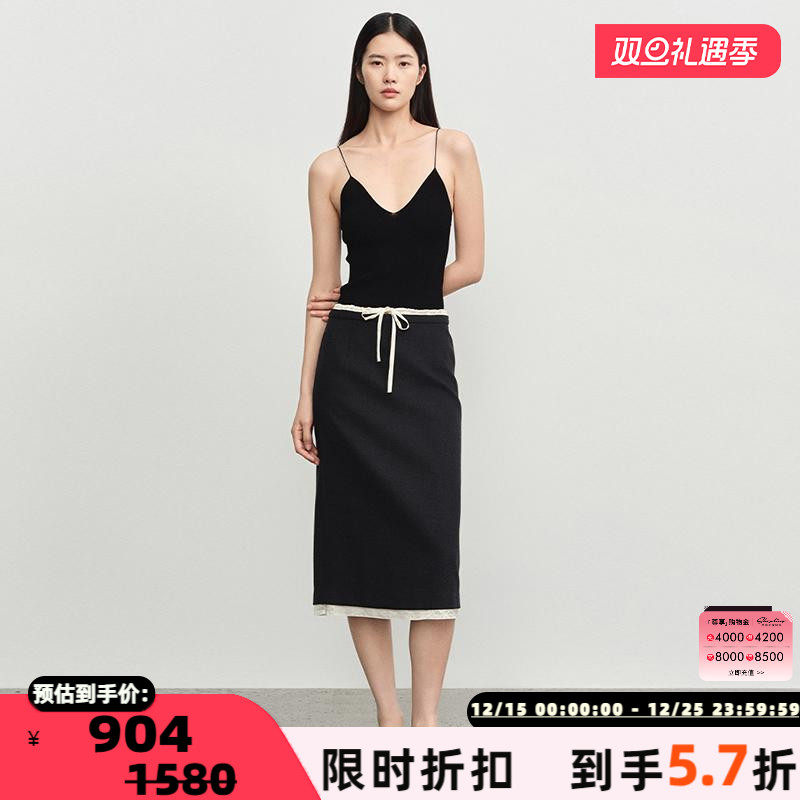 CONCISE-WHITE秋季新款半身裙