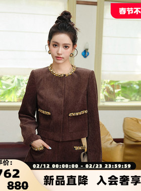 Three Quarters 秋冬女士重工手缝钻链A版短裤银泰百货 301355