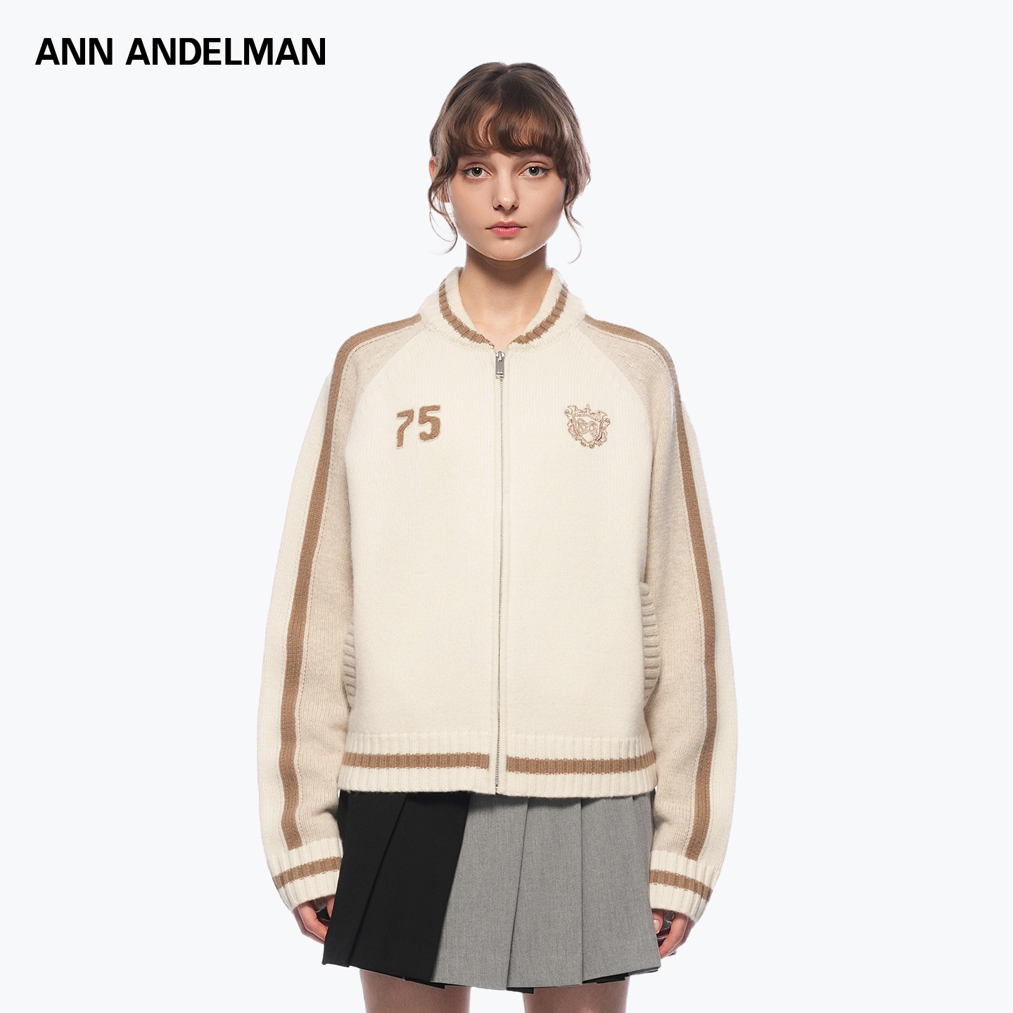 ANN ANDELMAN  25秋冬男女同款针织棒球服外套银泰百货 301286