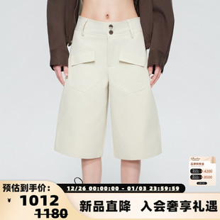 银泰百货 Maca 女士Luna口袋设计阔腿中裤 25新款 301594 Kaka