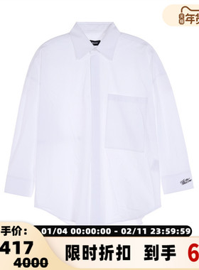 WE11DONE 秋冬新款女士棉质通勤简约长袖衬衫银泰百货 301574