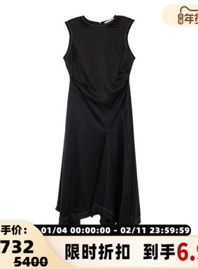 ACNE STUDIOS 春夏新款女士黑色中长款连衣裙银泰百货精品301574