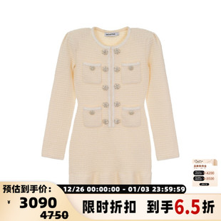 连衣裙银泰百货精品301574 优雅女士暗扣圆领长袖 SELF PORTRAIT