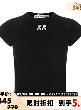 REST&RECREATION 24春夏新款女休闲经典圆领短袖套头T恤银泰百货