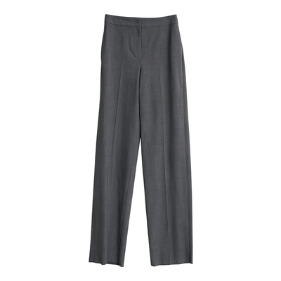 Emporio Armani 女士净面量裁西装裤高腰直筒长裤银泰 301596