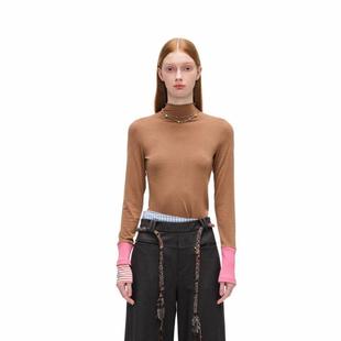 银泰百货精品 口拼色打底衫 301261 Sandra秋冬女士袖 Alexia