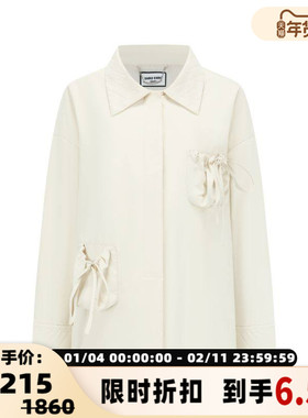 SHRO ENRODérive系列 米色立体口袋棉服衬衫 301469