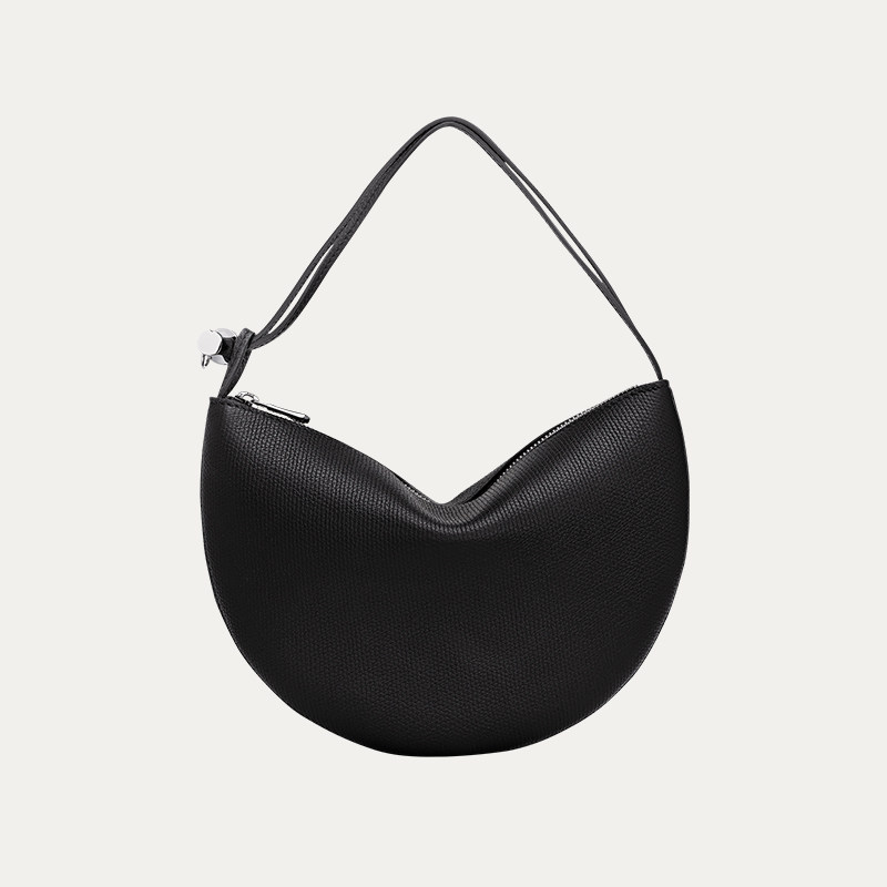 LONGCHAMP/珑骧26春夏新品女士Le Roseau粒面皮半圆手提包300217