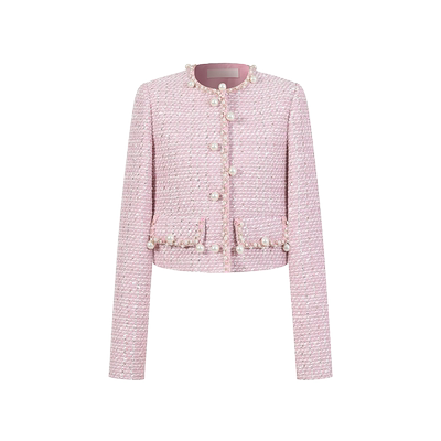 ThreeQuarters珍珠粗花呢外套