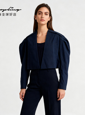 pushBUTTON潮流都市女士条纹短款休闲外套银泰百货精品 301596