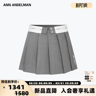 银泰301286 春夏女士翻折腰头百褶裙裤 ANN ANDELMAN