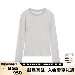 百搭纯棉圆领长袖 OPEN 女士经典 26春夏新款 T恤内搭银泰百货