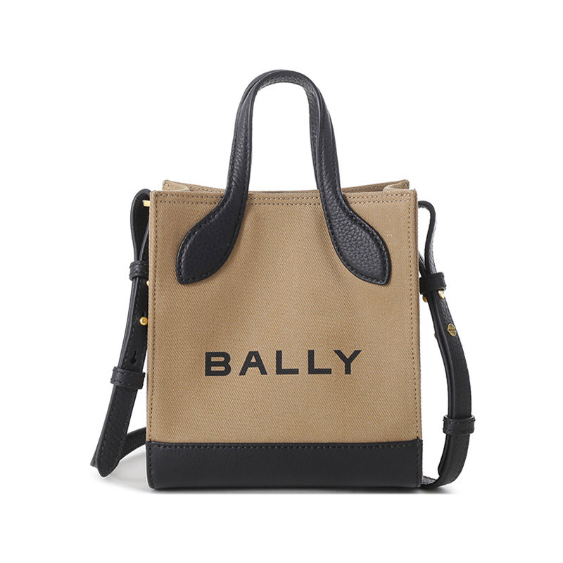 Bally巴利 女士BAR系列帆布包托特包迷你包手提单肩包银泰 300095