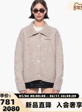 ANN ANDELMAN秋冬新款女士翻领系扣毛线针织衫银泰百货 301286