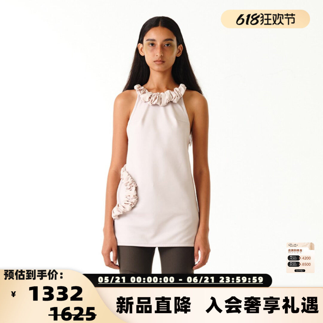 OPEN YY 26春夏新款女士甜美立体花朵迷你吊带连衣裙银泰百货
