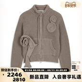 OPEN 休闲外套银泰百货 女士纯棉花朵针织开衫 26春夏新款