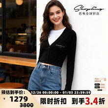 Alexander Wang 秋冬款女士Logo针织开衫银泰百货精品 301596