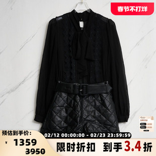 SELF-PORTRAIT 女士简约百搭网纱连体短裤银泰百货精品 301596