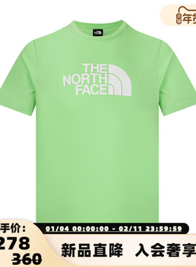 THE NORTH FACE/北面 男女同款绿色大徽标短袖T恤银泰百货 300217