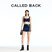 BACK 新款 LOGO腰头漆皮面皮短裙时尚 CALLED 百搭 301363