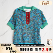 BELL 日常通勤女士撞色翻领针织短袖 衫 ANDERSSON 银泰百货 301596