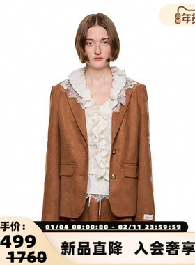 SHRO ENRO Perfect distance 女士撞色花朵刺绣西装外套 301469