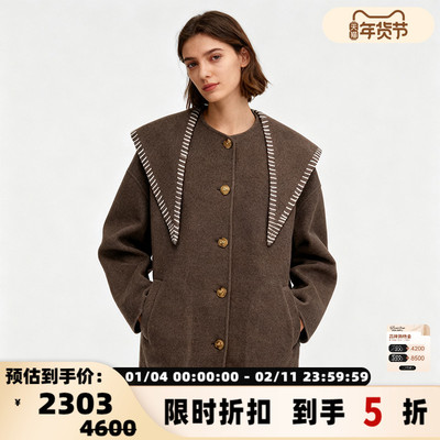 SHORT SENTENCE/短句女士秋冬毛呢大衣中长款外套银泰百货 301574